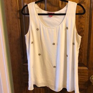 Cream Sleeveless Blouse